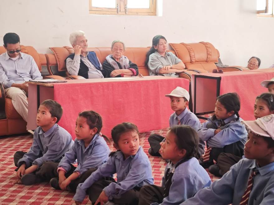 LEHO Leads Awareness Program on Teen Health and Nutrition at PM Shri School Chushot Yokma Students listening to a health awareness session at PM Shri School Chushot Yokma.