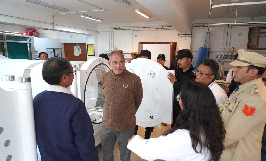 LG Gupta inspects Healthcare upgrades at SNM Hospital Leh