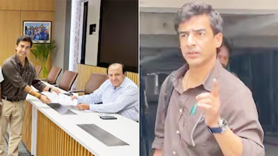 Jammu’s Mithun Manhas files nomination for post of BCCI president