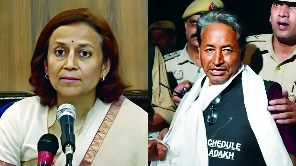 Geetanjali Jain Angmo visits husband Sonam Wangchuk in Jodhpur jail
