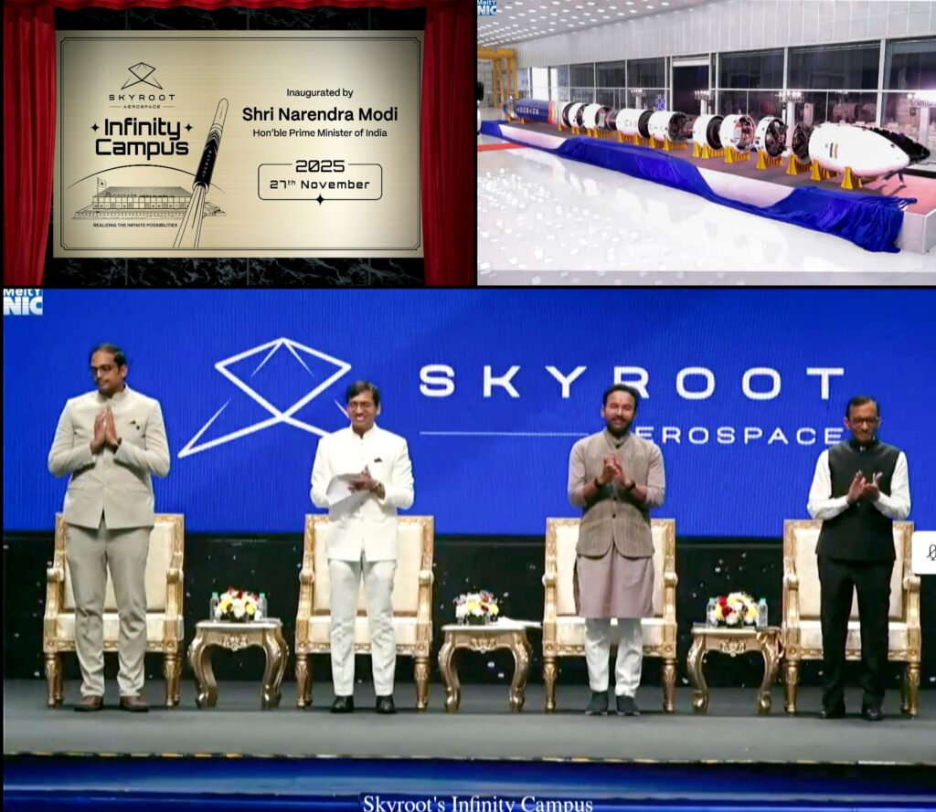 PM Modi unveils Skyroot’s orbital rocket in Hyderabad, praises Gen Z for creating new tech