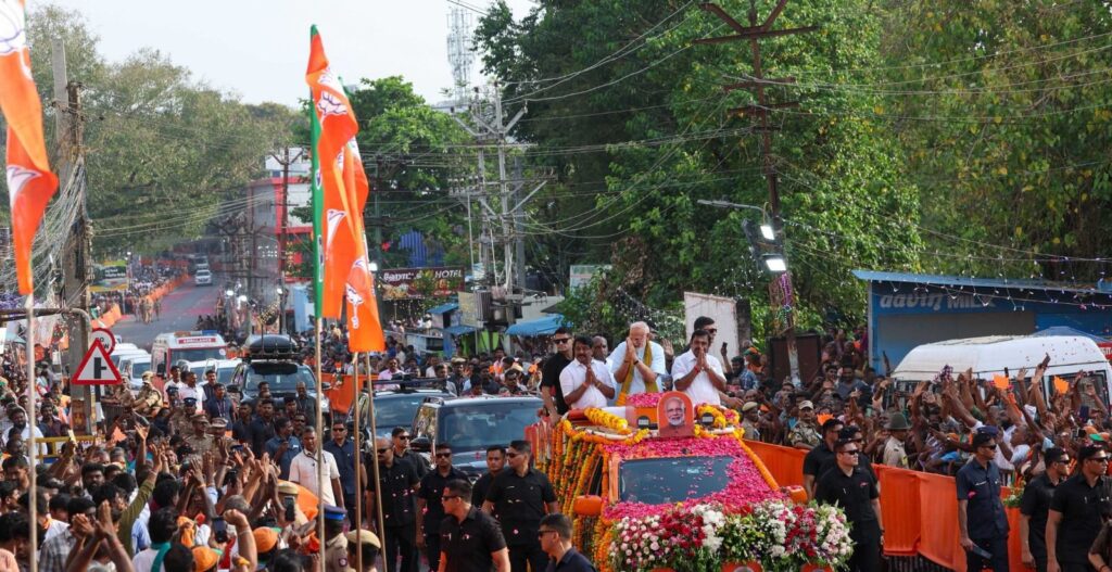 PM Modi Hails Massive Nagercoil Roadshow as Sign of NDA’s Rising Tide in Tamil Nadu