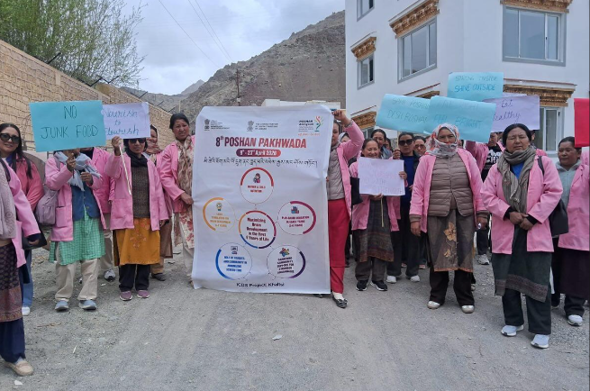 Khaltse joins of Poshan Pakhwada with rally and outreach programme