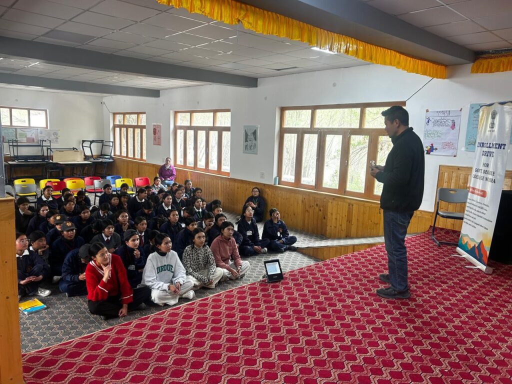 Enrolment Drive in Nubra: GDC Faculty engage Class 11, 12 students in Sumoor
