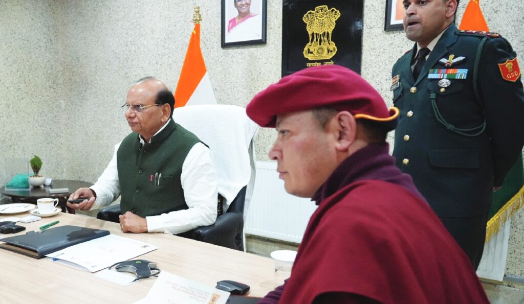 LG Saxena approves emblem, flag and logo for Ladakh Fire and Rescue Service