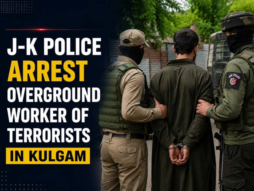 J-K police arrest overground worker of terrorists in Kulgam
