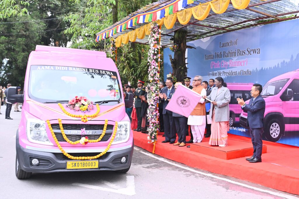 President Murmu Flags Off Women-Only Bus Service in Gangtok