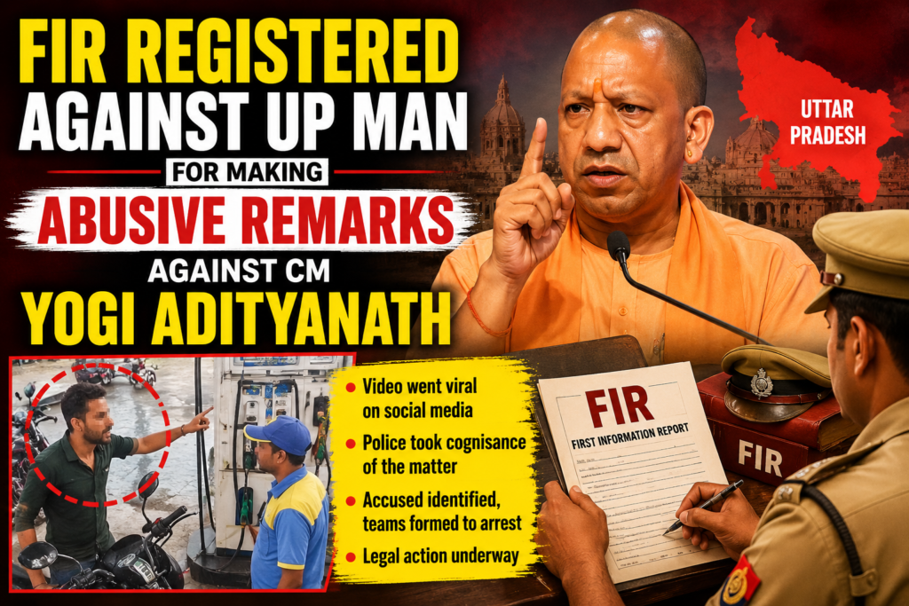 FIR registered against UP man for making abusive remarks against CM Yogi Adityanath.