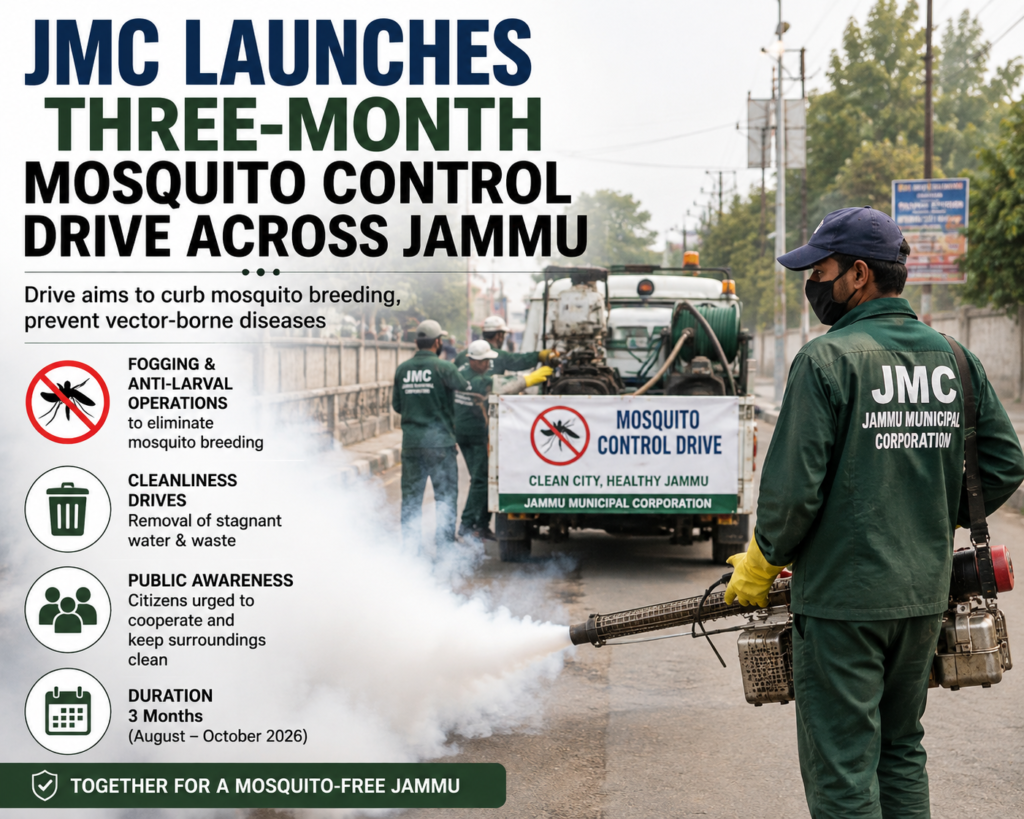 JMC Launches Three-Month Mosquito Control Drive Across Jammu